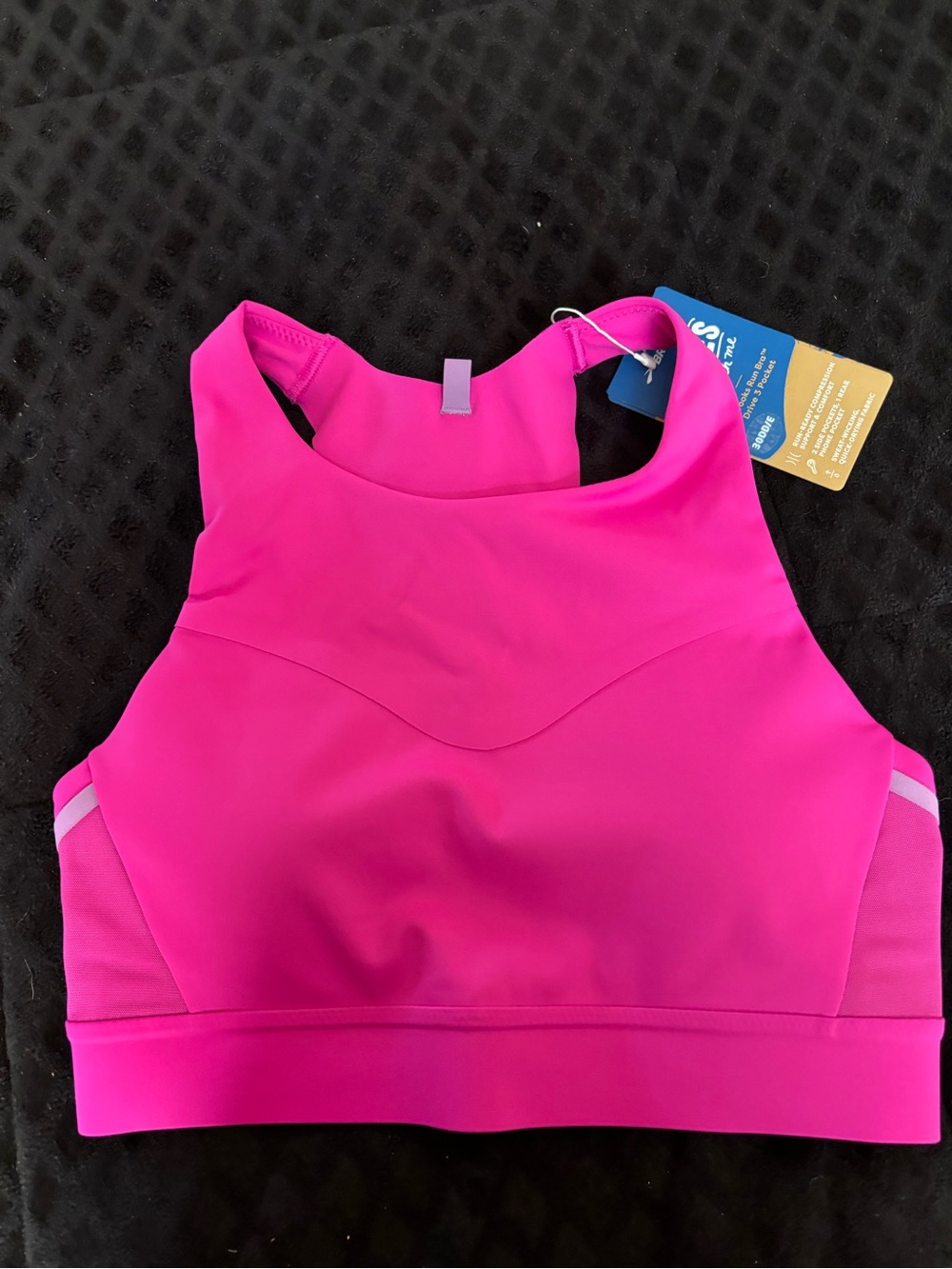 Brooks High-Neck Sports Bra in Bright Fuchsia